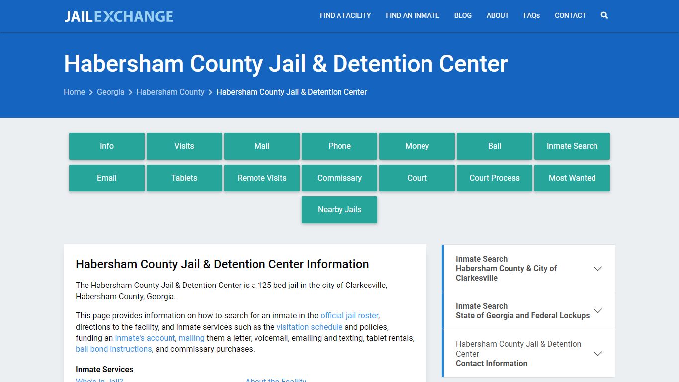 Habersham County Jail & Detention Center - Jail Exchange